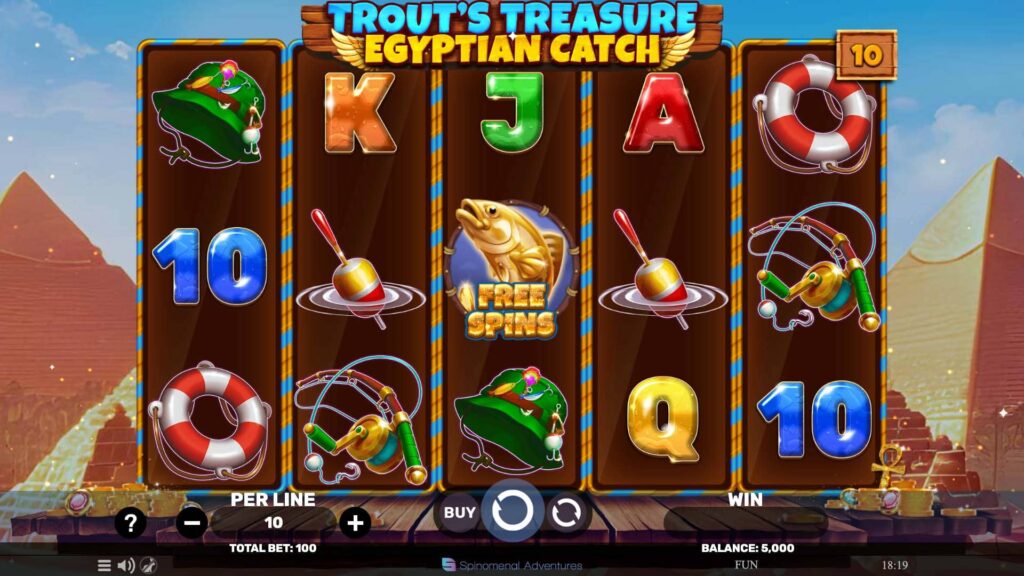 Trout's Treasure - Egyptian Catch Spielverlauf Infinity Casino